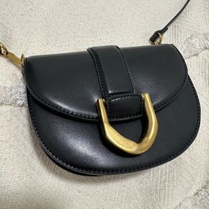 Charles & Keith Black Mini Gabine Saddle Bag